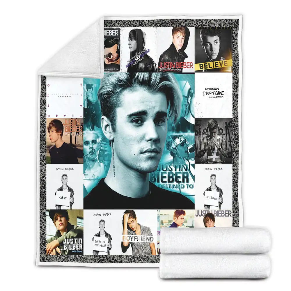 Justin Bieber Fleece Blanket Gift For Besties