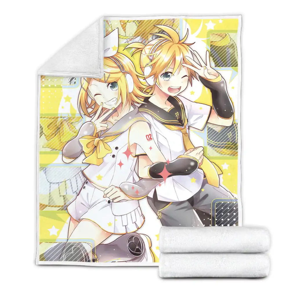 Kagamine Rin And Len Fleece Blanket Gift For Besties