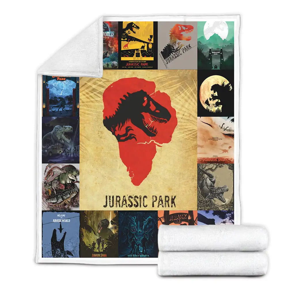 Jurassic Park Fleece Blanket Gift For Wife Husband