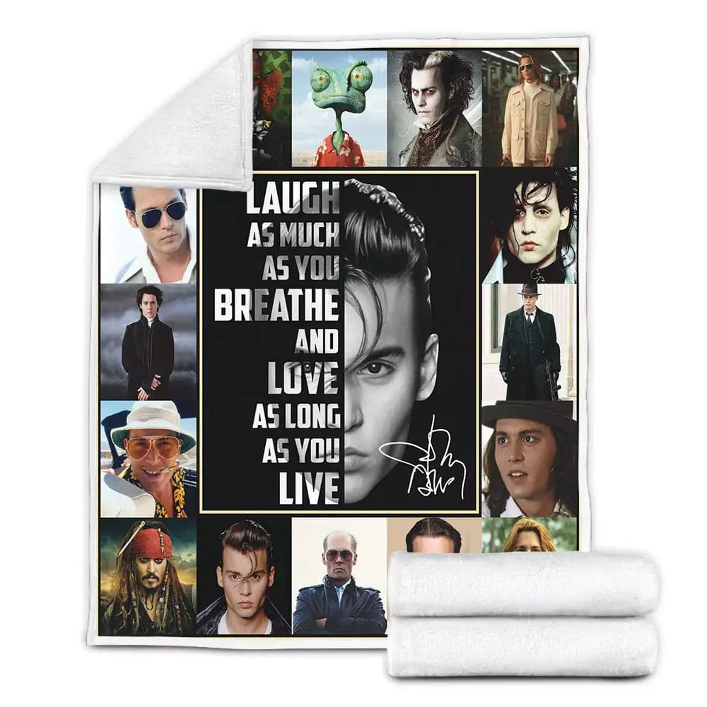 Johnny Depp Fleece Blanket Gift For Mothers Day Fathers Day