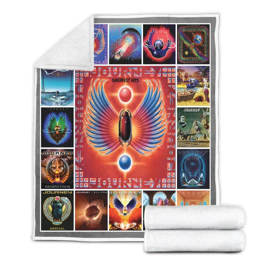Journey Albums Cover Poster Fleece Blanket Gift For Birthday Halloween Christmas