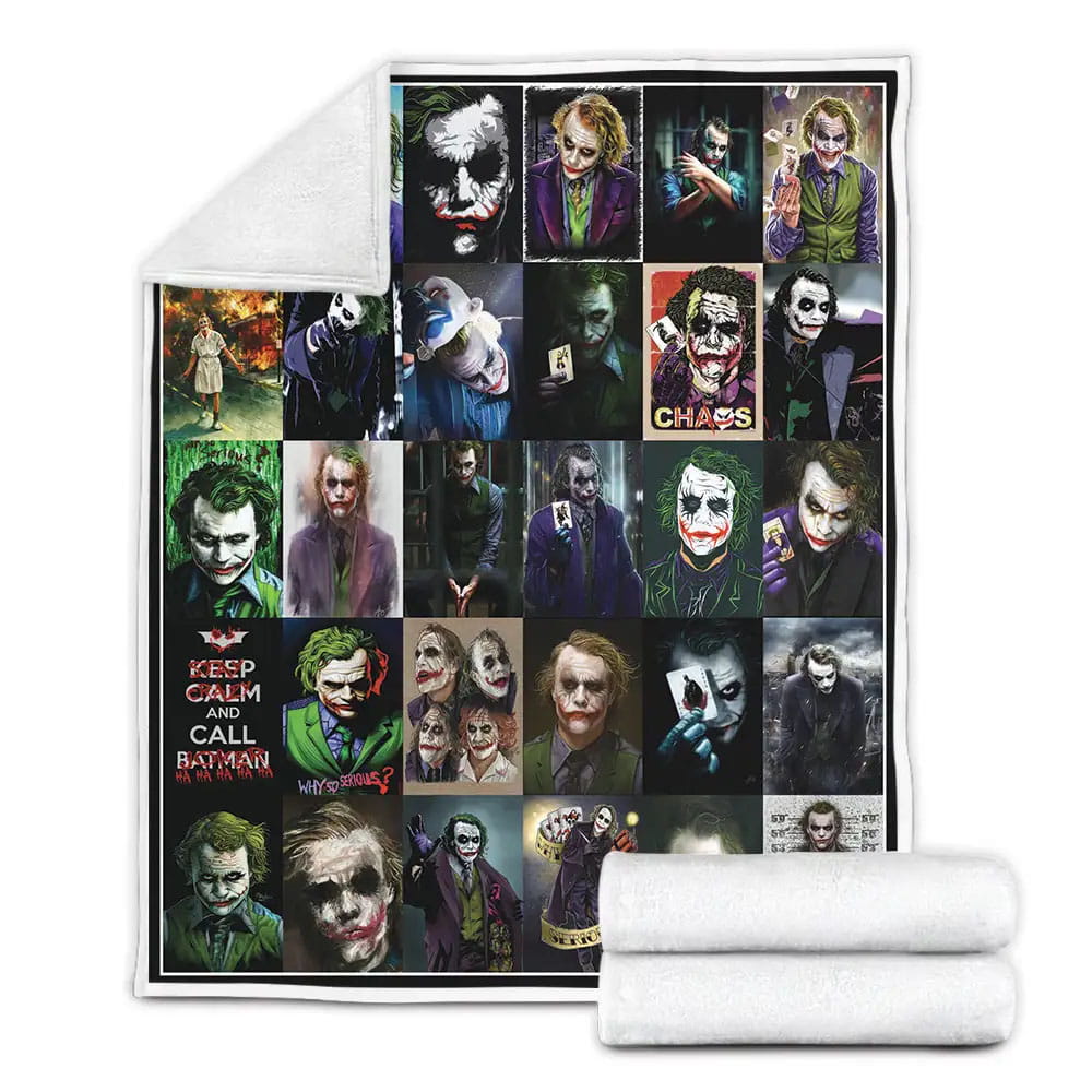 Joker Collage Fleece Blanket 