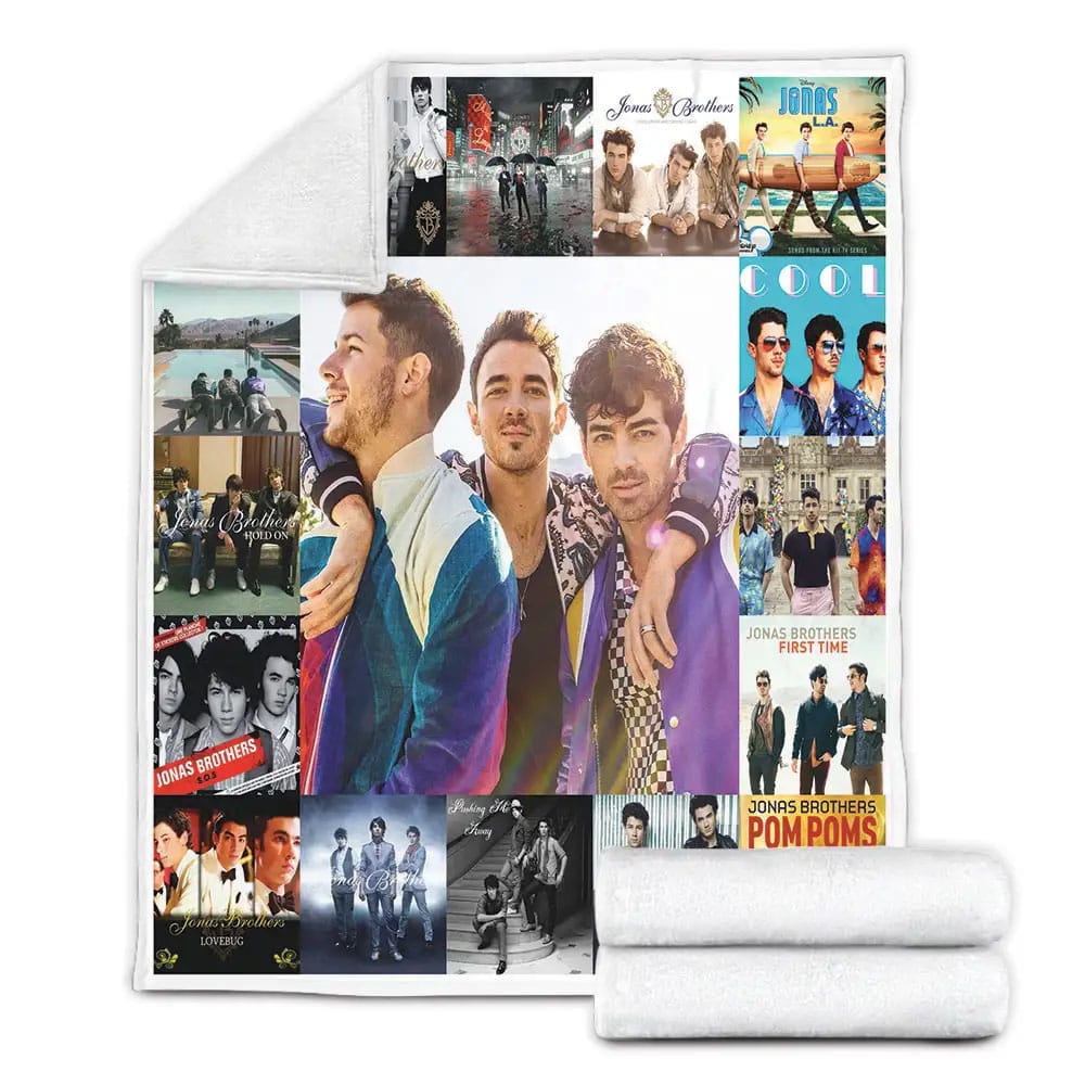 Jonas Brothers Fleece Blanket Gift For Birthday Halloween Christmas