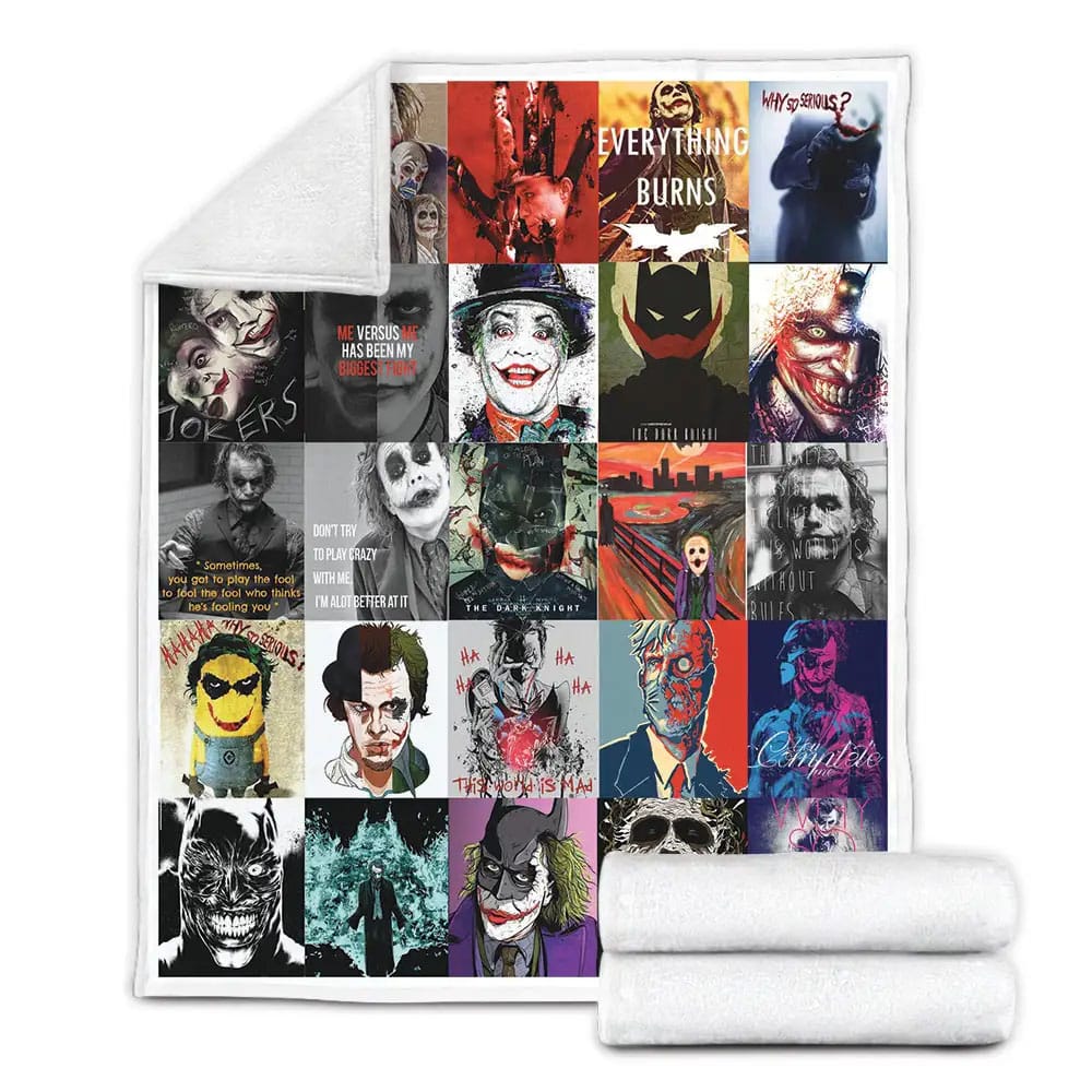 Joker Fleece Blanket Gift For Mothers Day Fathers Day