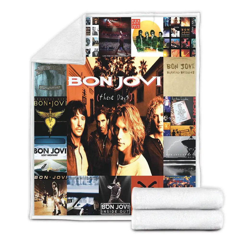 Jon Bon Jovi Band Fleece Blanket Gift For Wife Husband