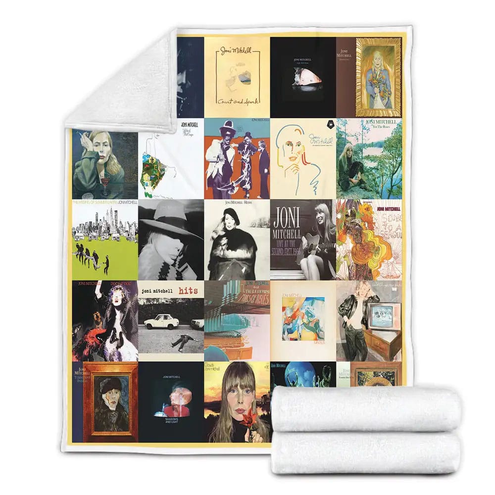 Joni Mitchell Fleece Blanket Gift For Wife Husband