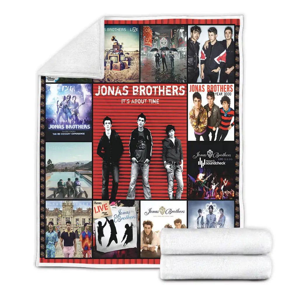 Jonas Brothers Albums Cover Poster Fleece Blanket Gift For Mothers Day Fathers Day