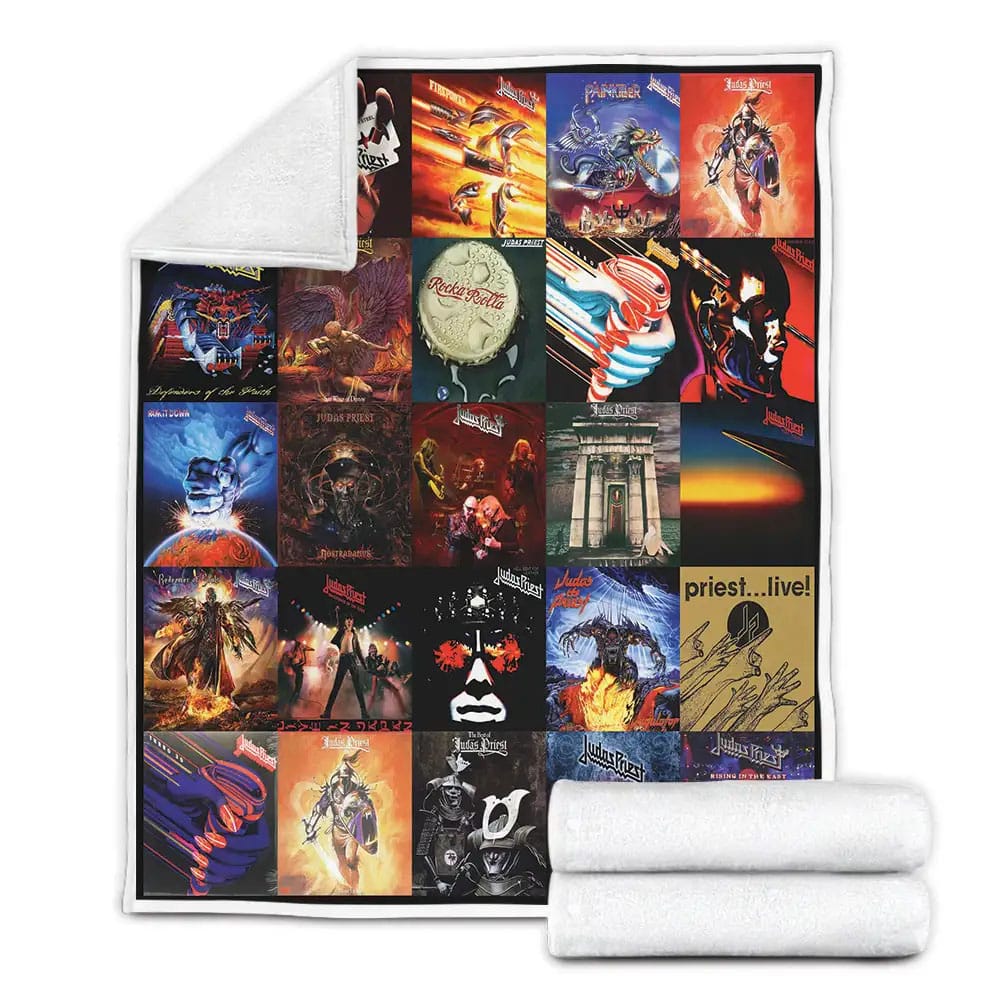 Judas Priest Fleece Blanket Gift For Birthday Halloween Christmas