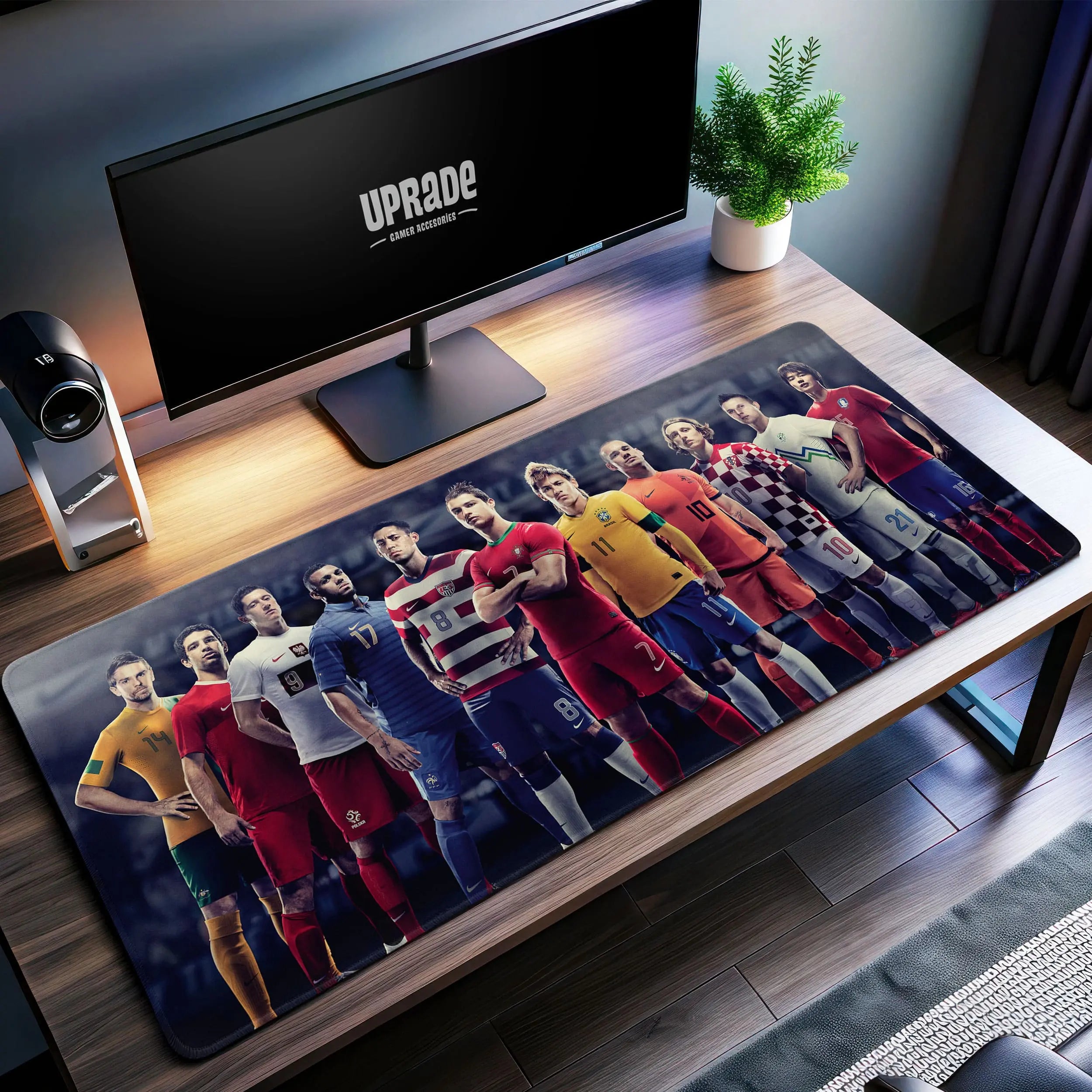 Allleftout Soccer Legends Desk Mat, Football Stars Mouse Pad