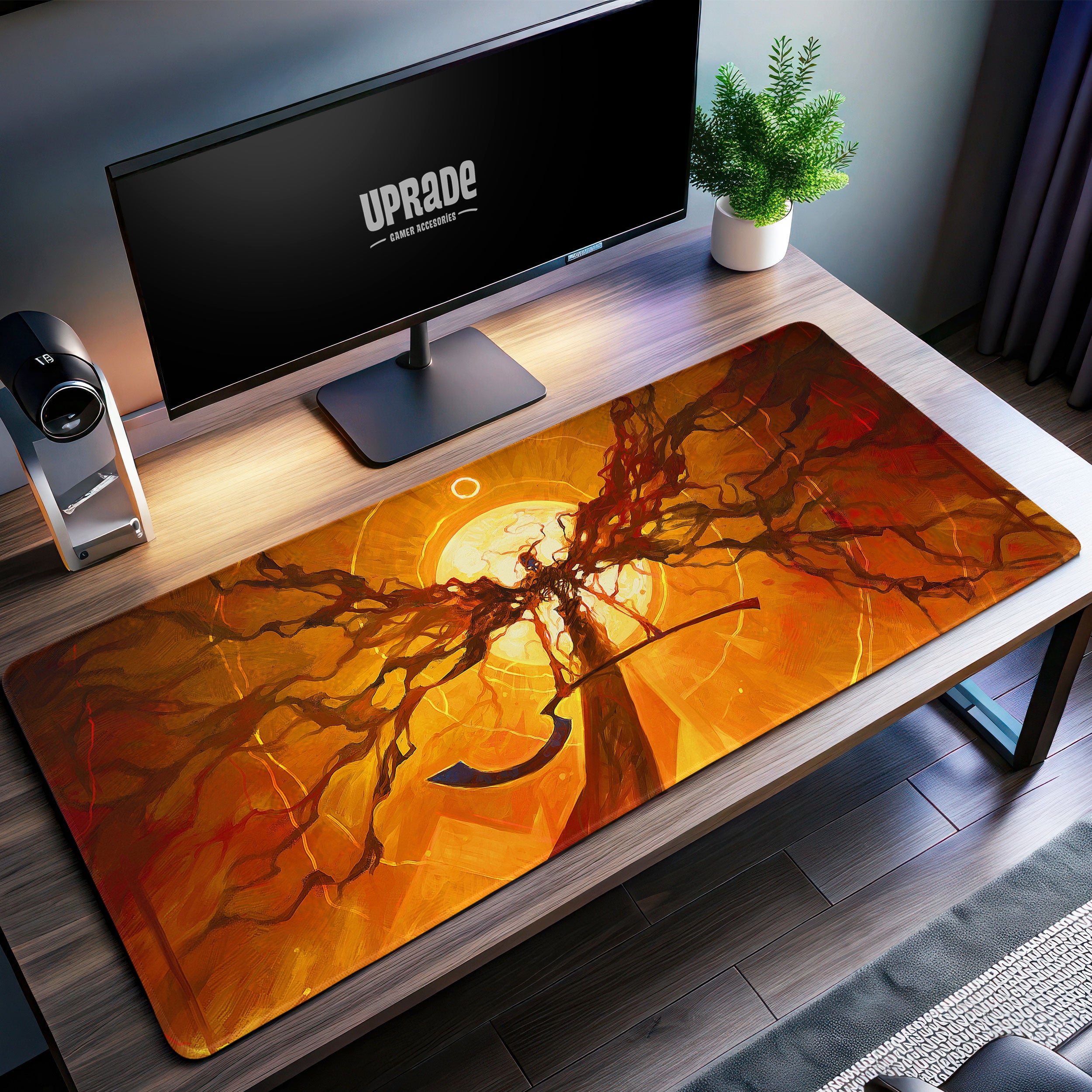 Allleftout Elden Ring Tree Of Life Desk Mat, Golden Radiance Mouse Pad
