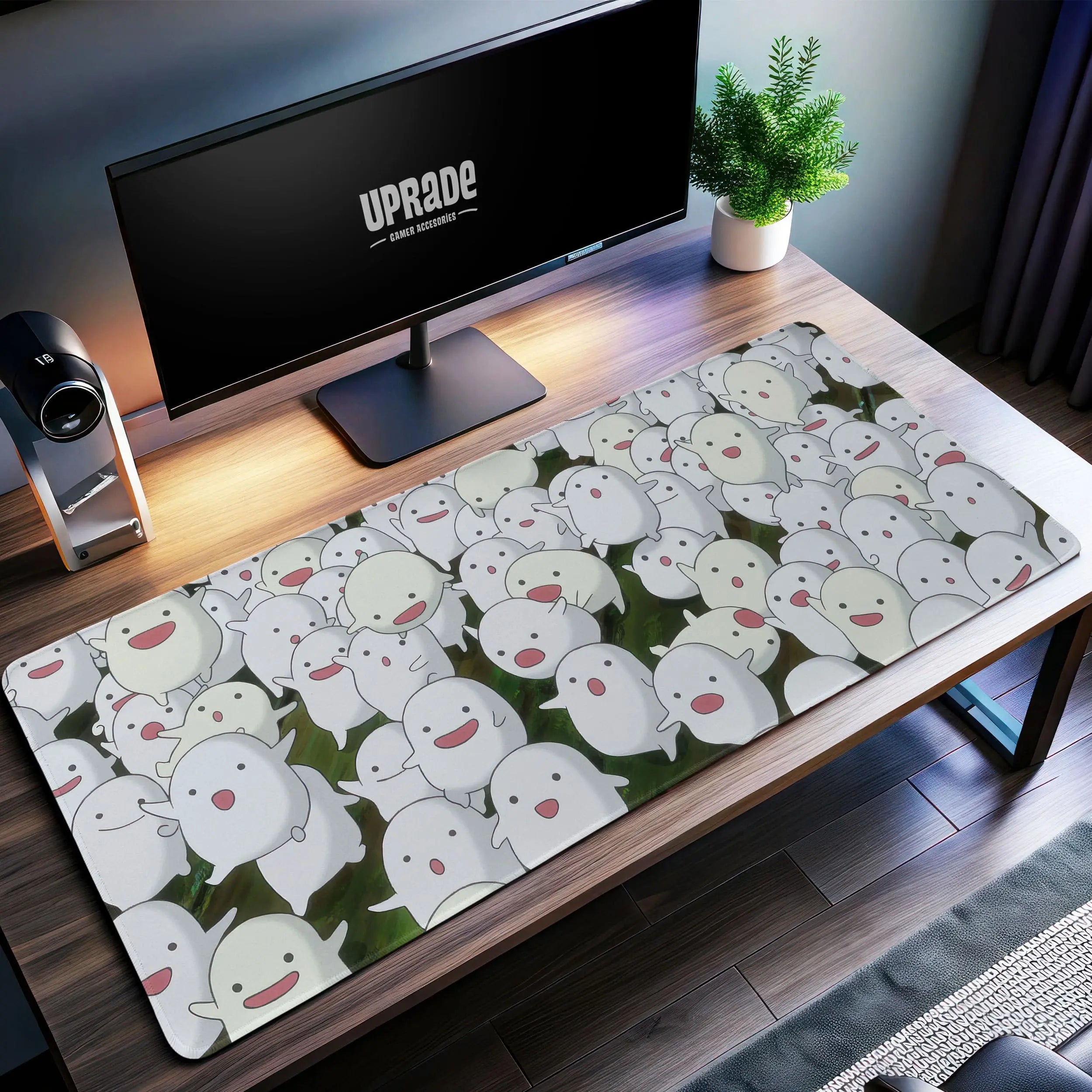 Allleftout Kodama Spirits Forest Desk Mat, Studio Ghibli Mouse Pad