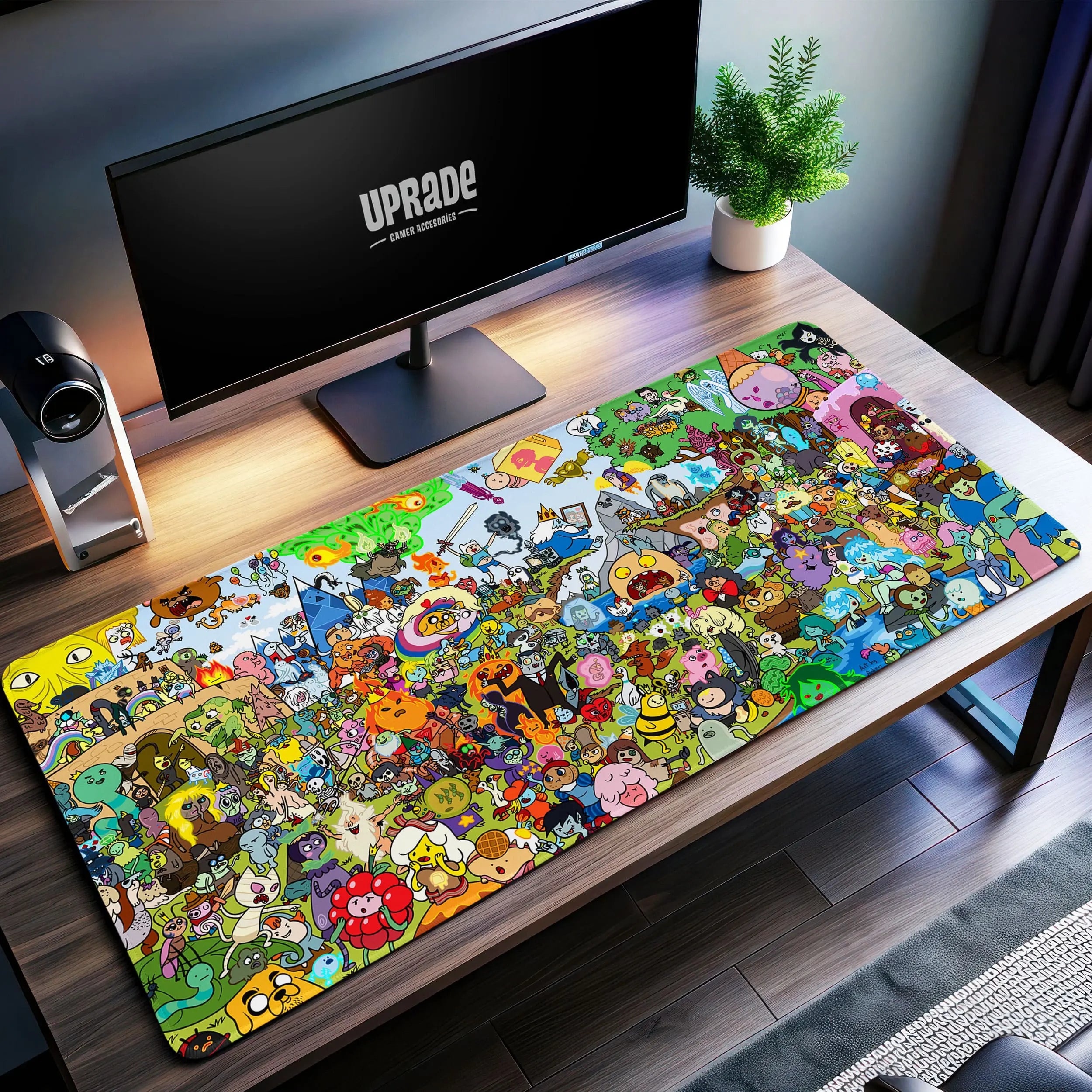 Allleftout Cartoon Multiverse Desk Mat, Animated Icons Mouse Pad