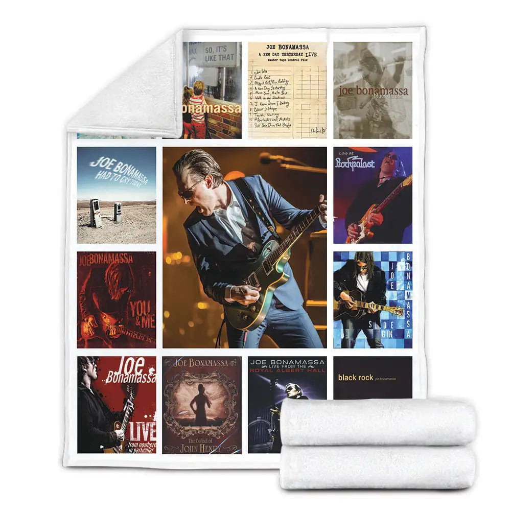 Joe Bonamassa Album Covers Fleece Blanket Gift For Wife Husband