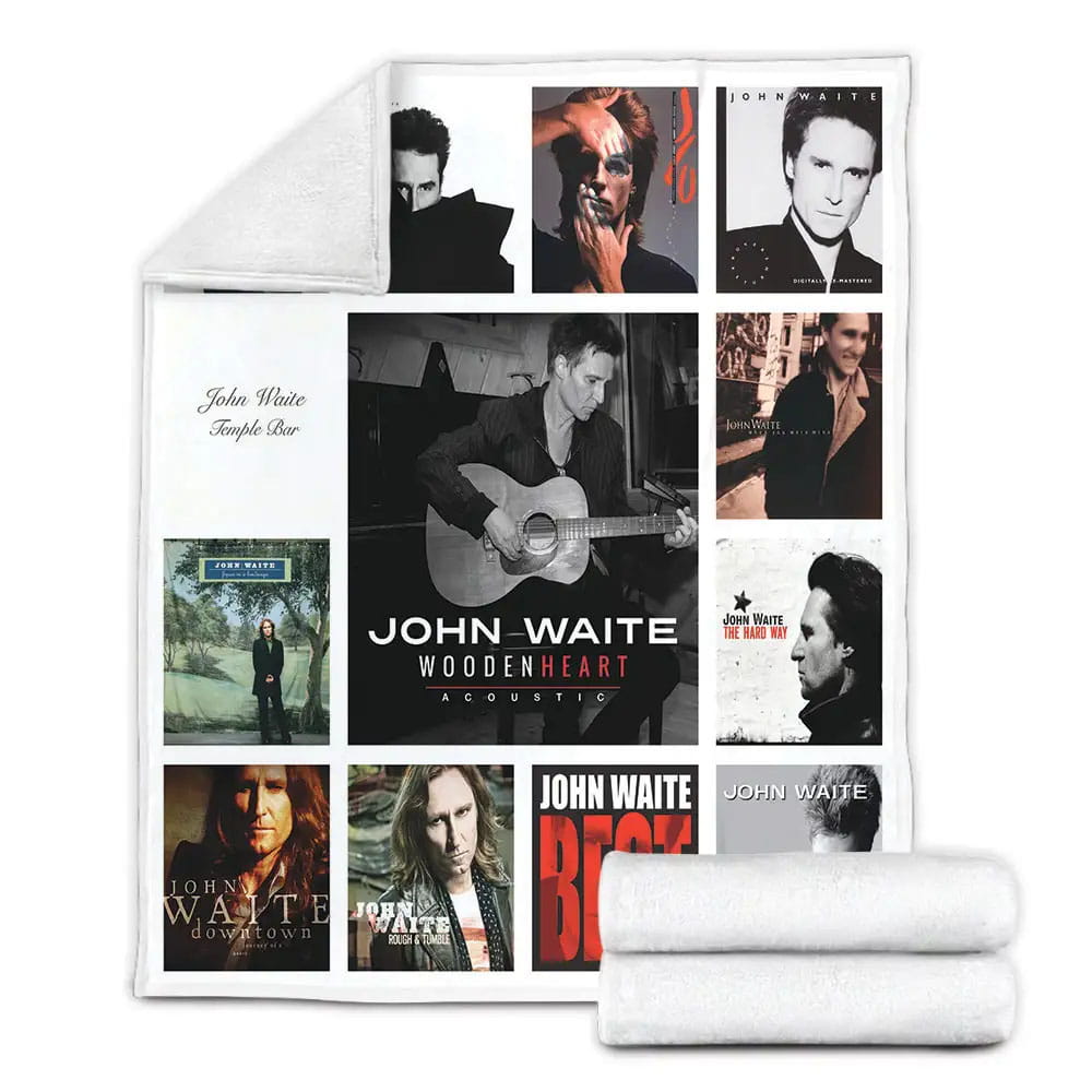 John Waite Album Covers Fleece Blanket 