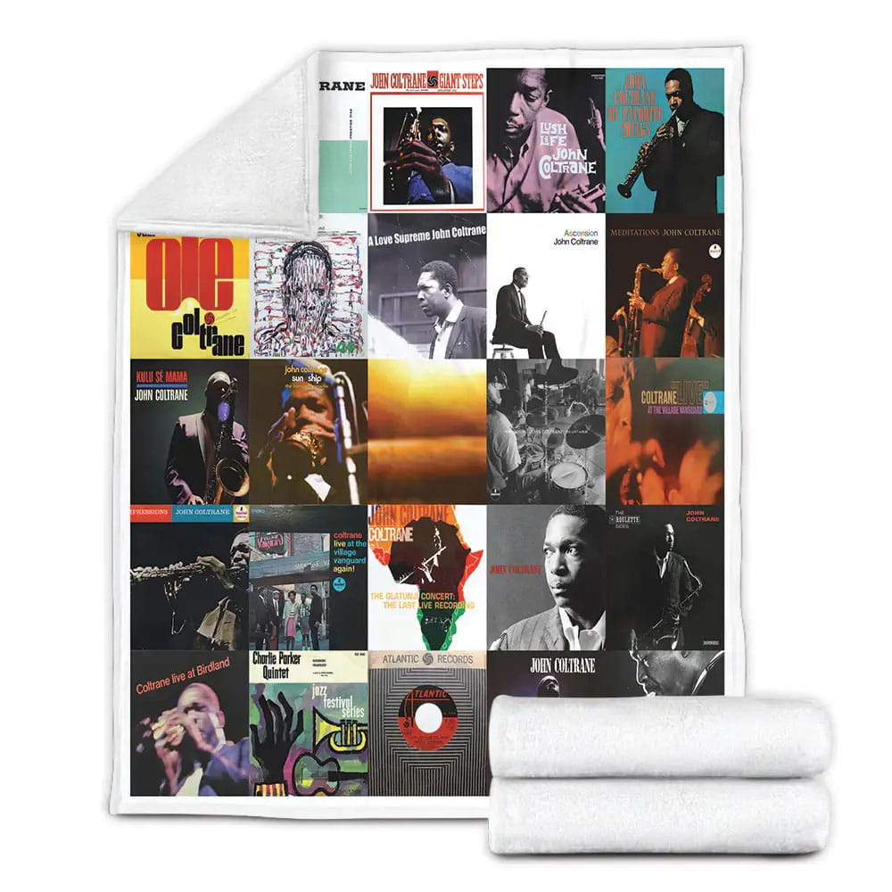John Coltrane Album Covers Fleece Blanket Gift For Wife Husband