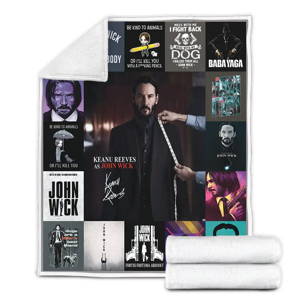 John Wick Fleece Blanket Gift For Mothers Day Fathers Day
