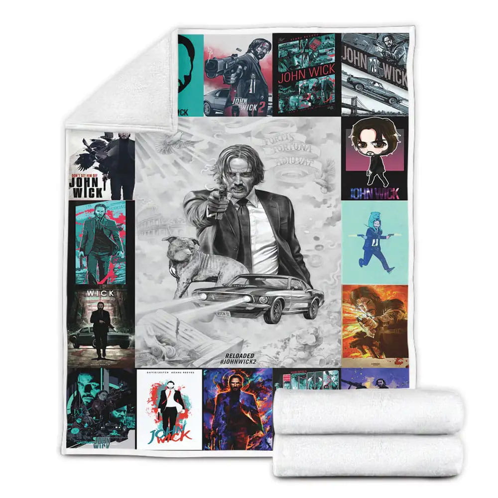 John Wick Fleece Blanket Gift For Wife Husband