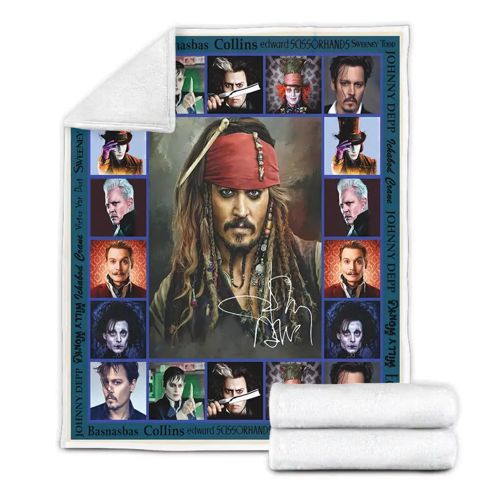 Johnny Depp 3D Fleece Blanket Gift For Wife Husband