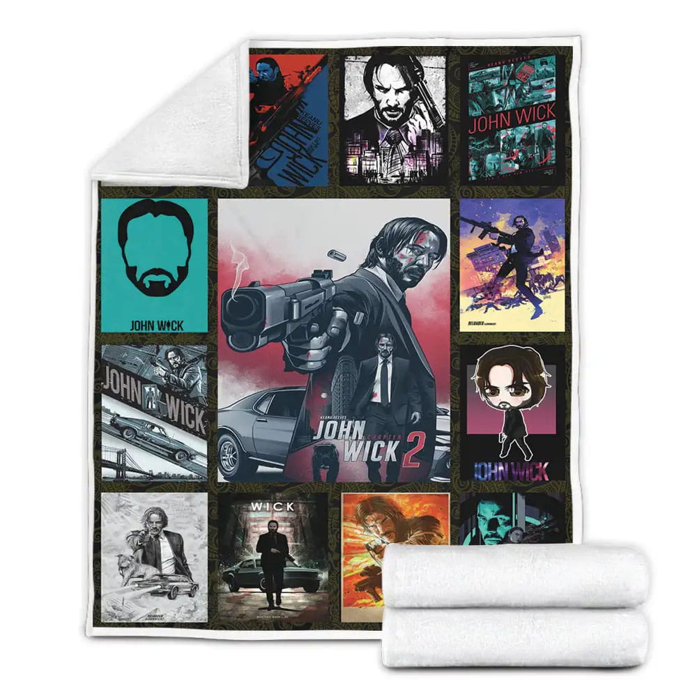 John Wick Fleece Blanket Gift For Birthday Halloween Christmas