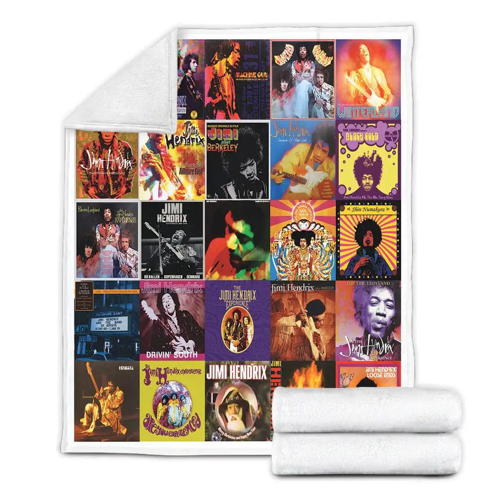 Jimi Hendrix Fleece Blanket Gift For Wife Husband