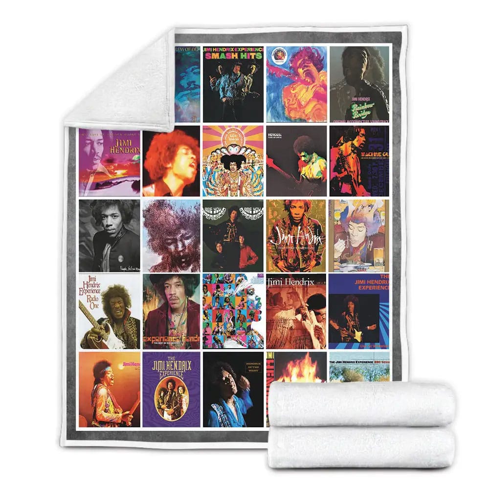 Jimi Hendrix Albums Cover Fleece Blanket Gift For Besties