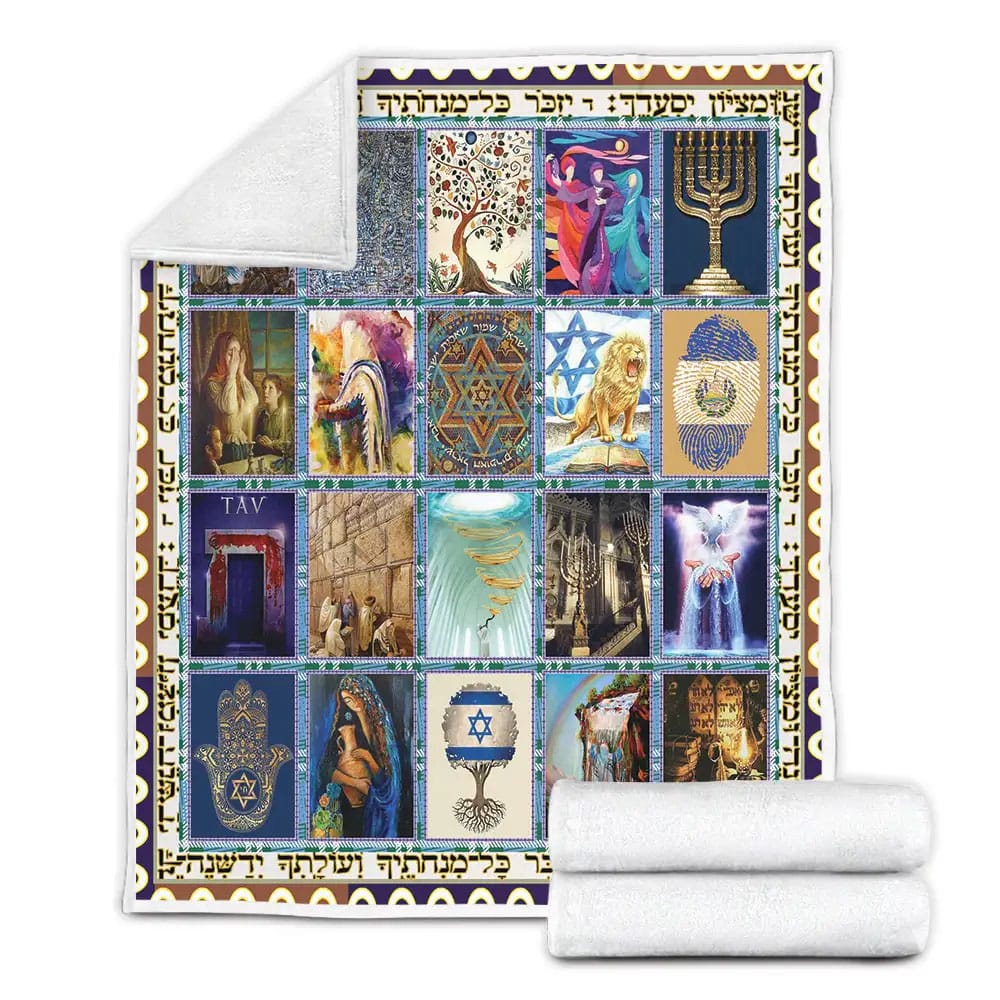 Jewish Culture Fleece Blanket Gift For Birthday Halloween Christmas