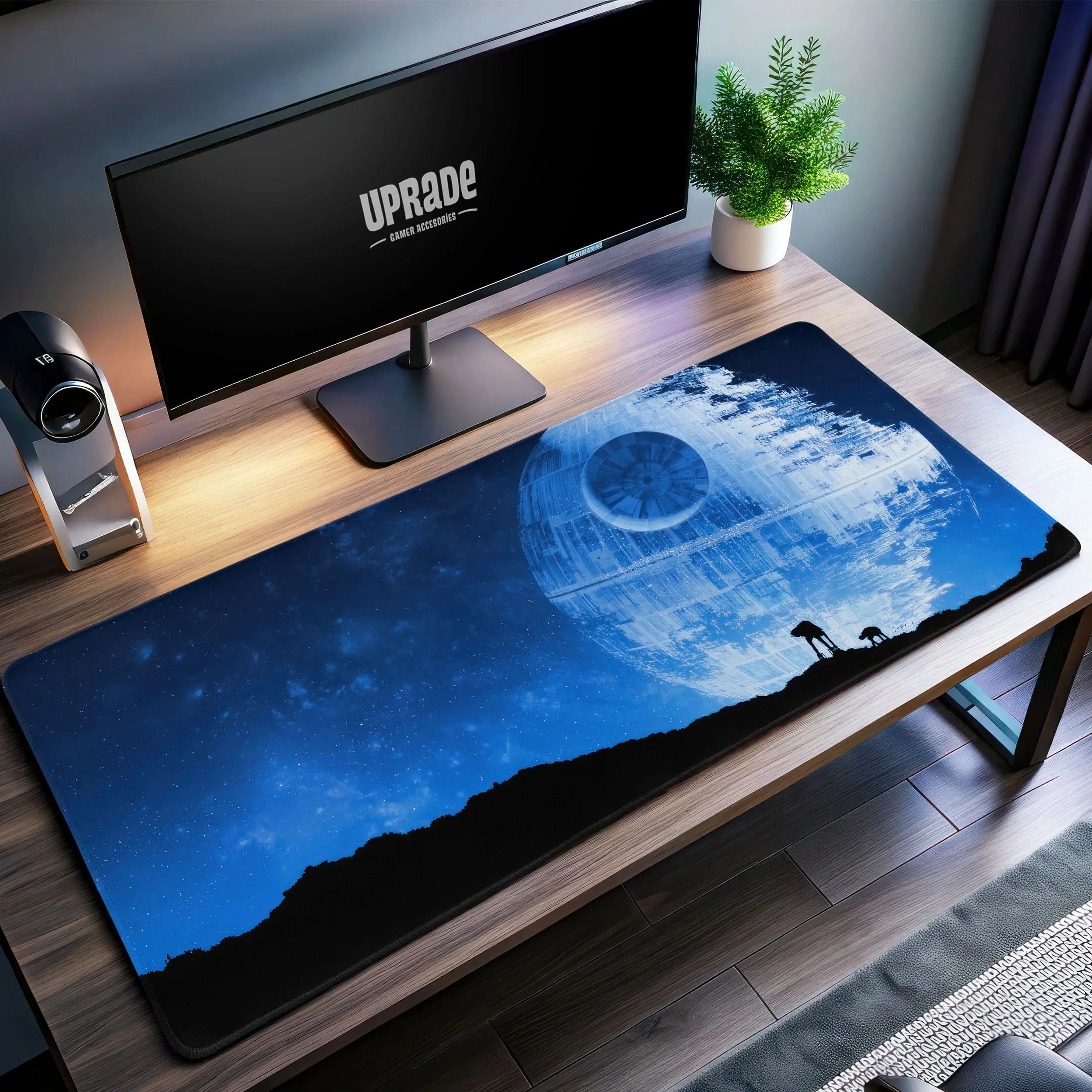 Allleftout Star Wars Death Star Desk Mat, Galactic Mouse Pad