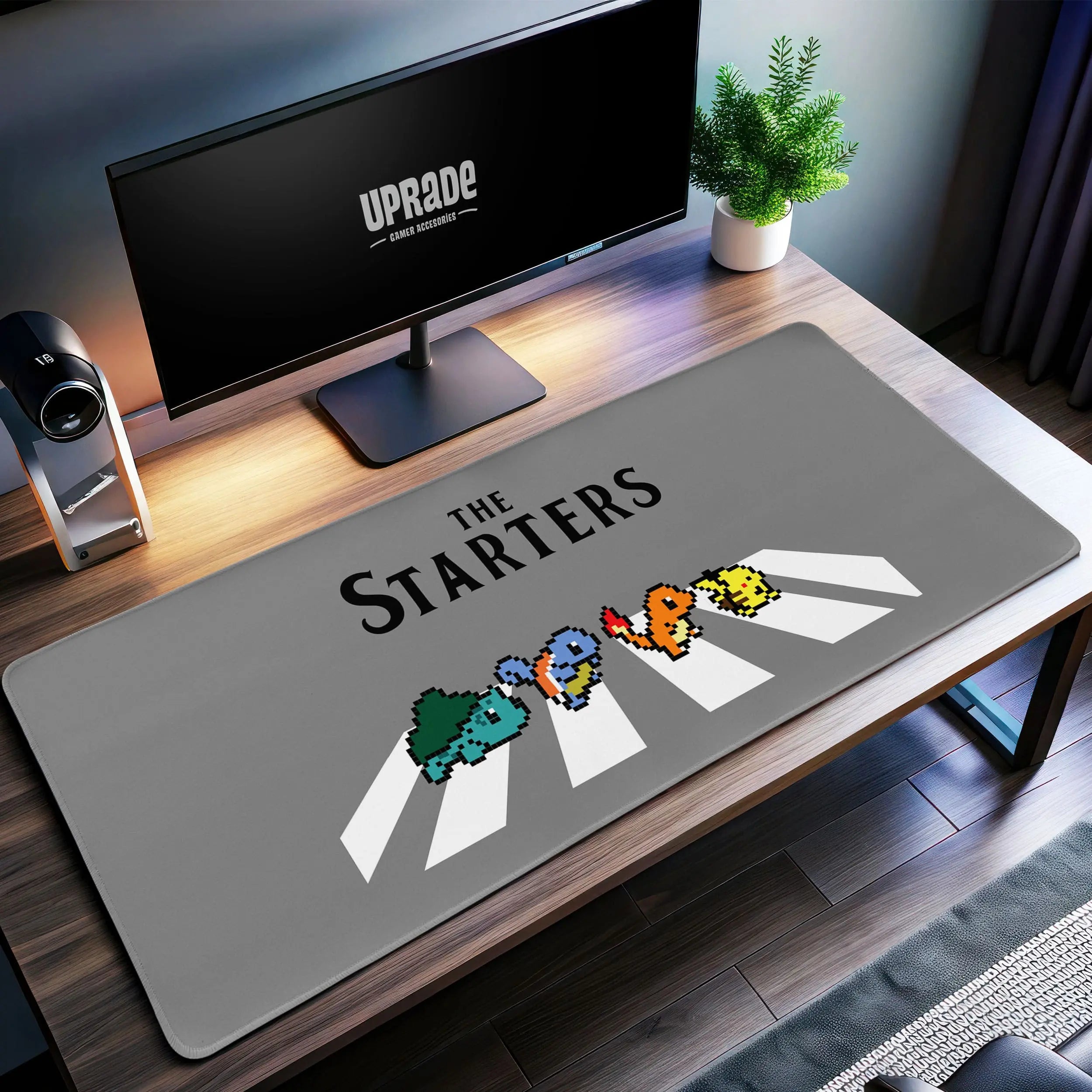 Allleftout Pixel Starters Desk Mat, PokMon Mouse Pad