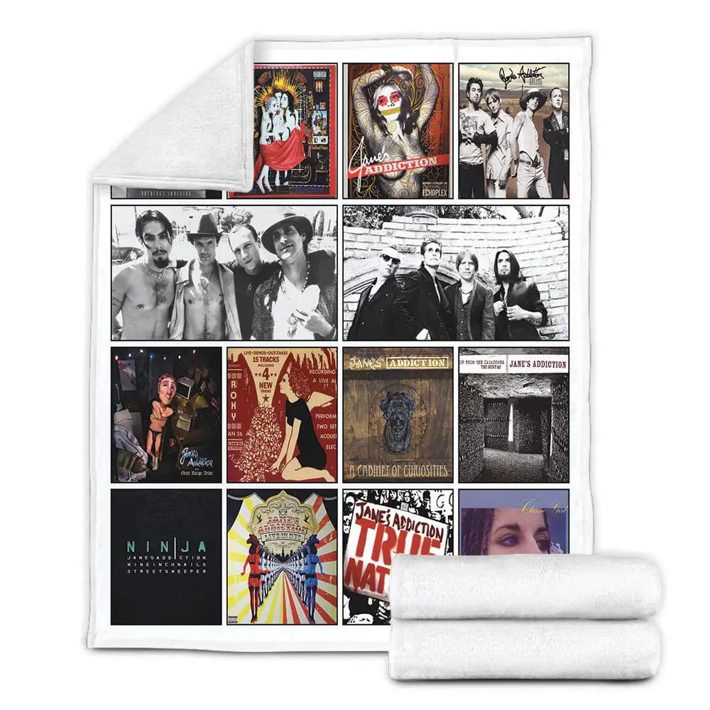 Janes Addiction Album Covers Fleece Blanket Gift For Mothers Day Fathers Day