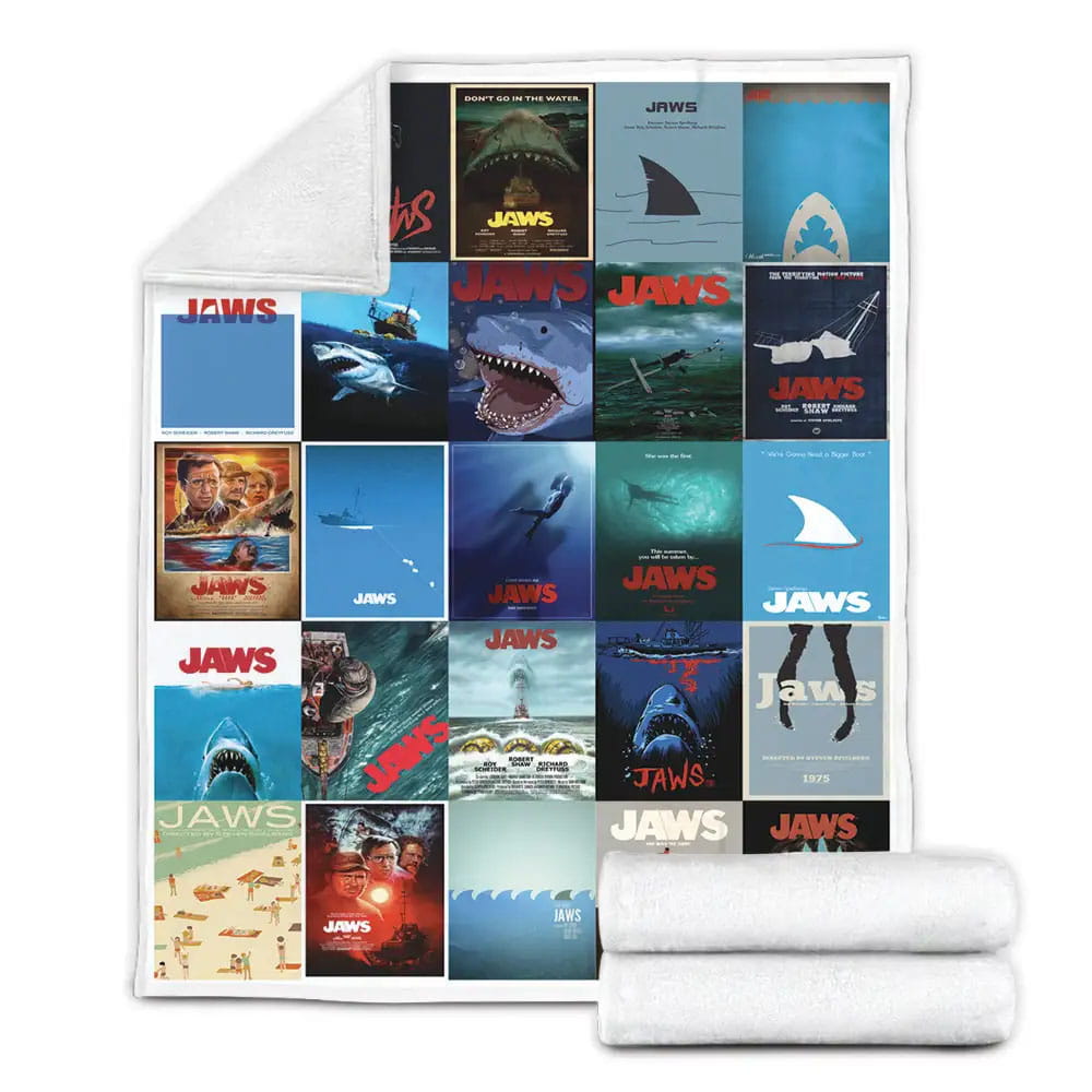 Jaws Fleece Blanket Gift For Birthday Halloween Christmas
