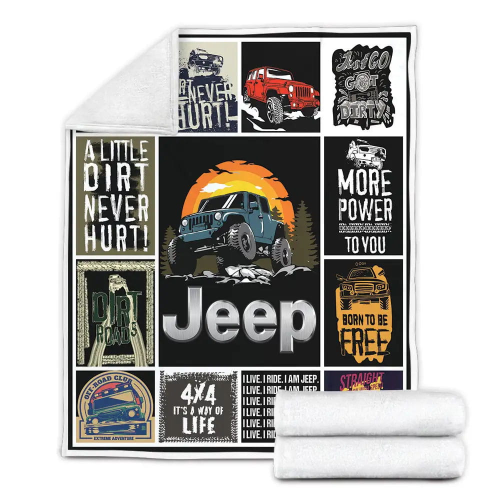Jeep Automobiles Fleece Blanket 