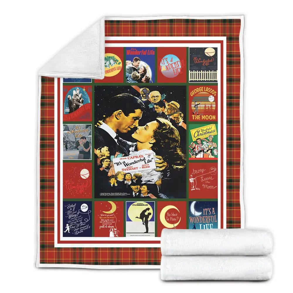 Its A Wonderful Life Fleece Blanket Gift For Mothers Day Fathers Day