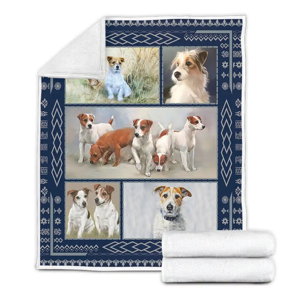 Jack Russell Terrier Fleece Blanket Gift For Birthday Halloween Christmas
