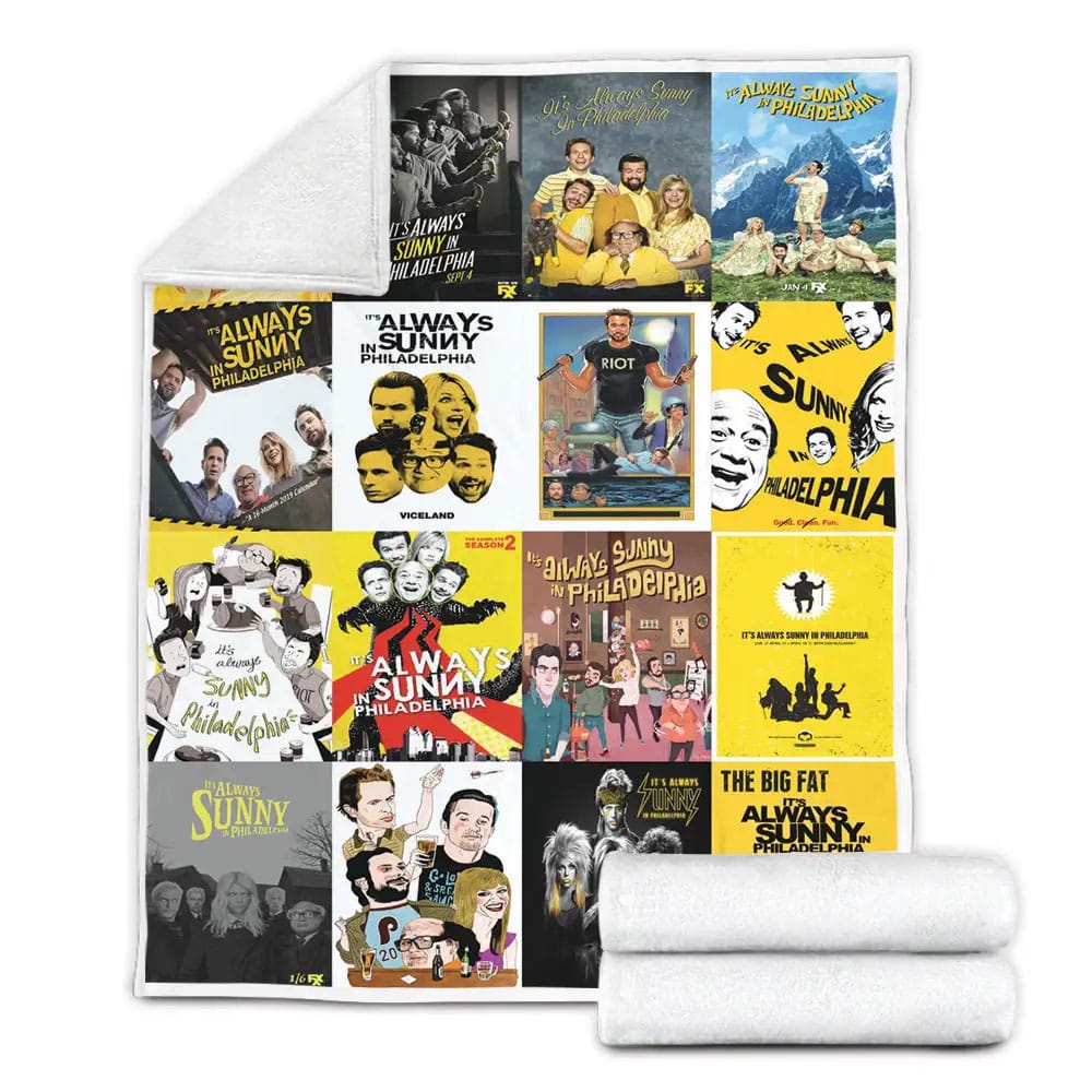 Its Always Sunny in Philadelphia Fleece Blanket Gift For Mothers Day Fathers Day