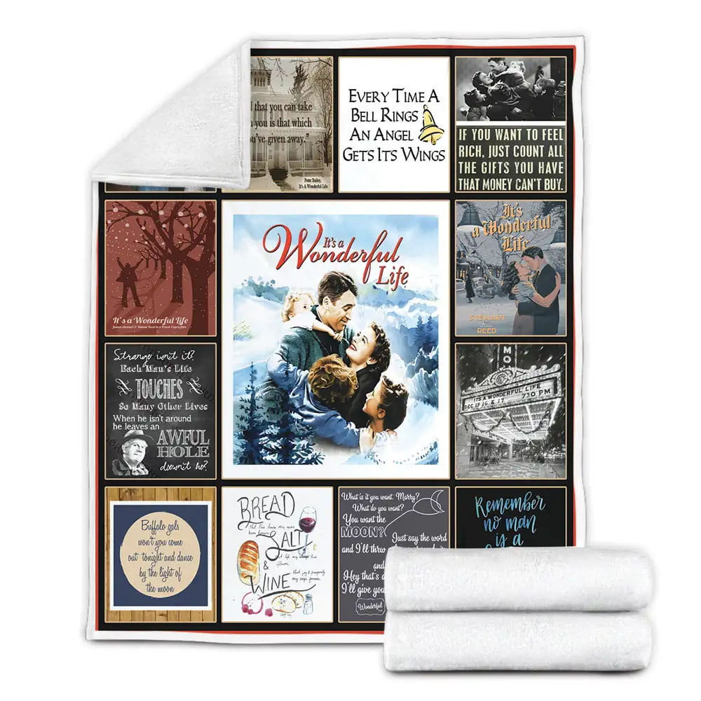 Its A Wonderful Life Fleece Blanket 