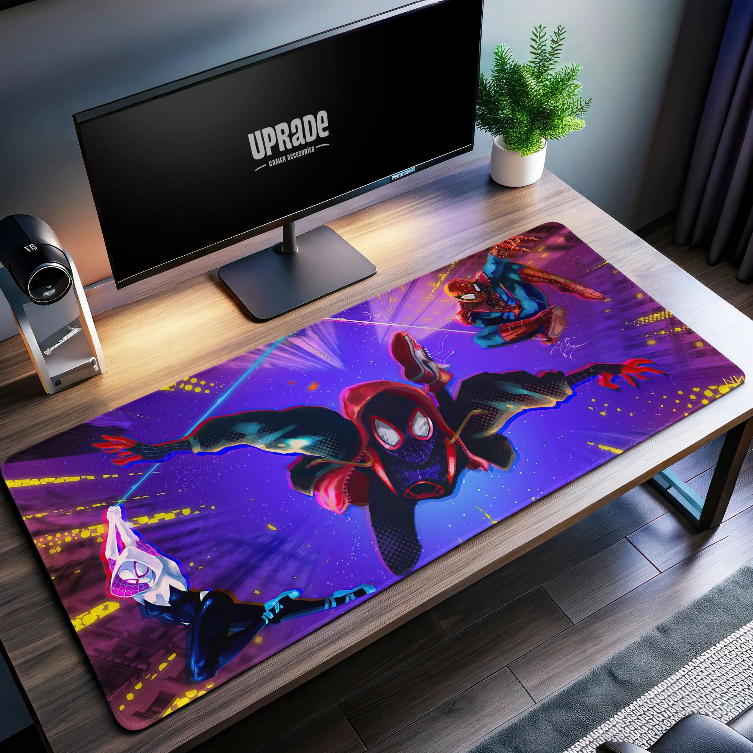 Allleftout Spider-Man Multiverse Desk Mat, Web-Slinging Mouse Pad