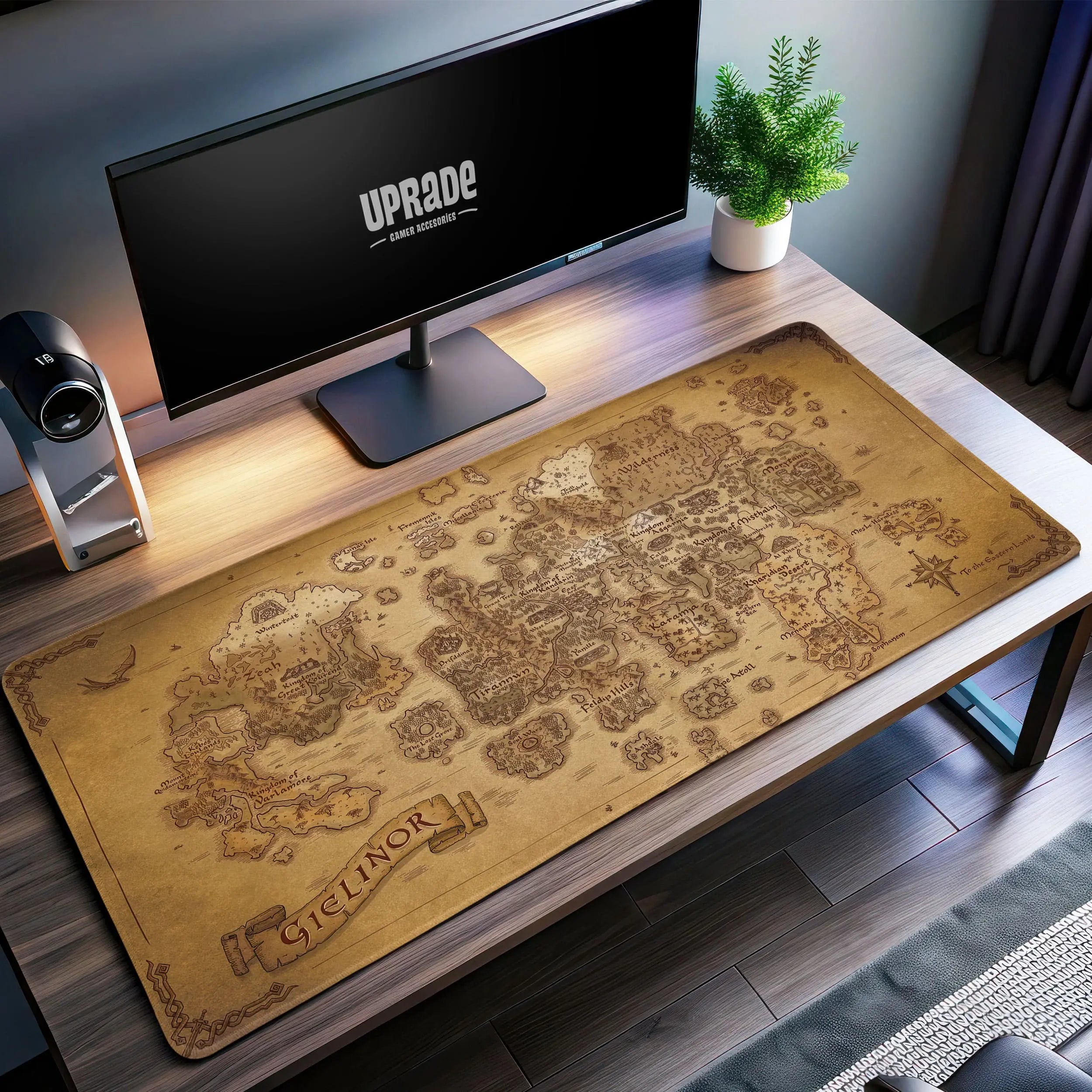 Allleftout Gielinor Map Desk Mat, Runescape Gaming Mouse Pad