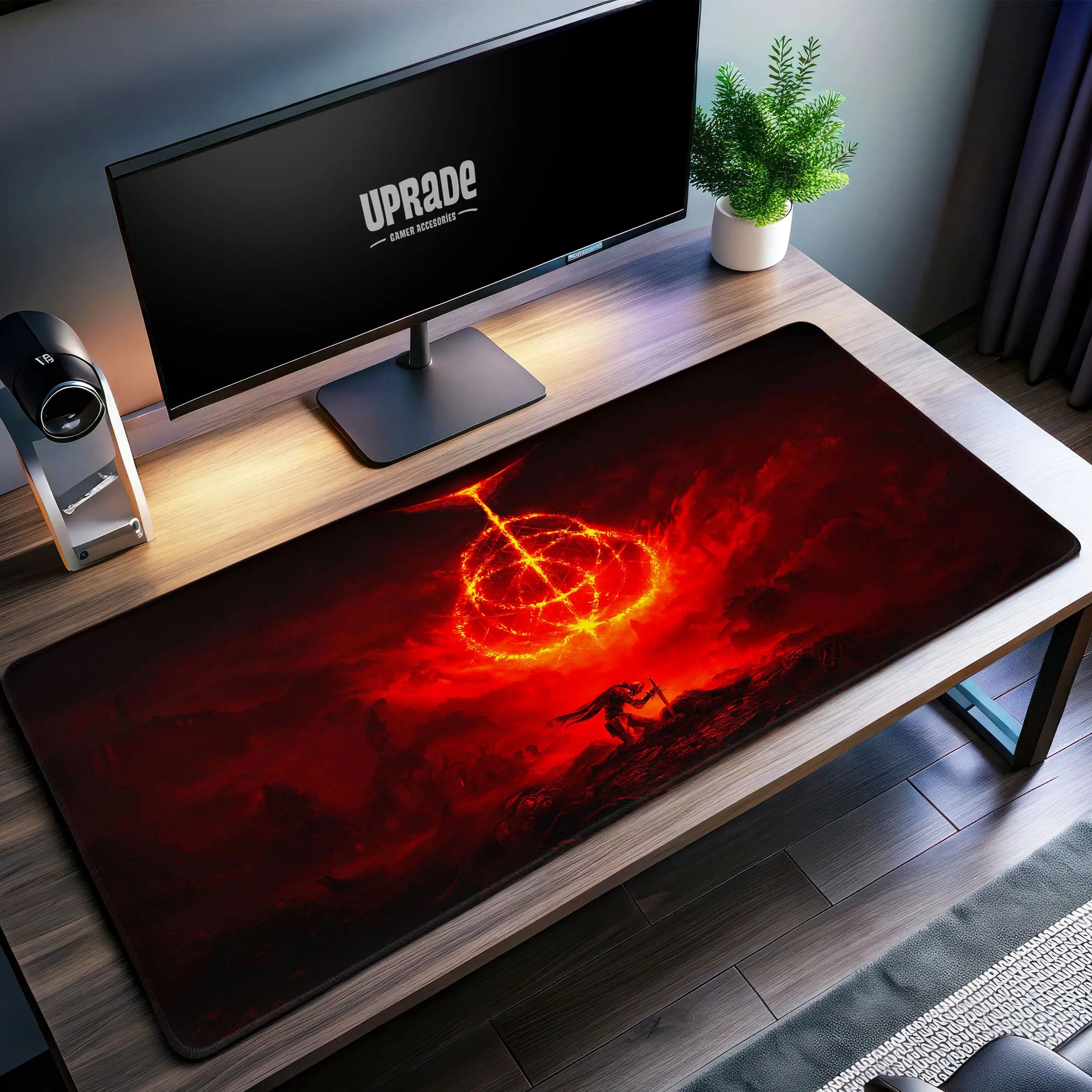 Allleftout Elden Ring Desk Mat, Flame Of Ruin Mouse Pad