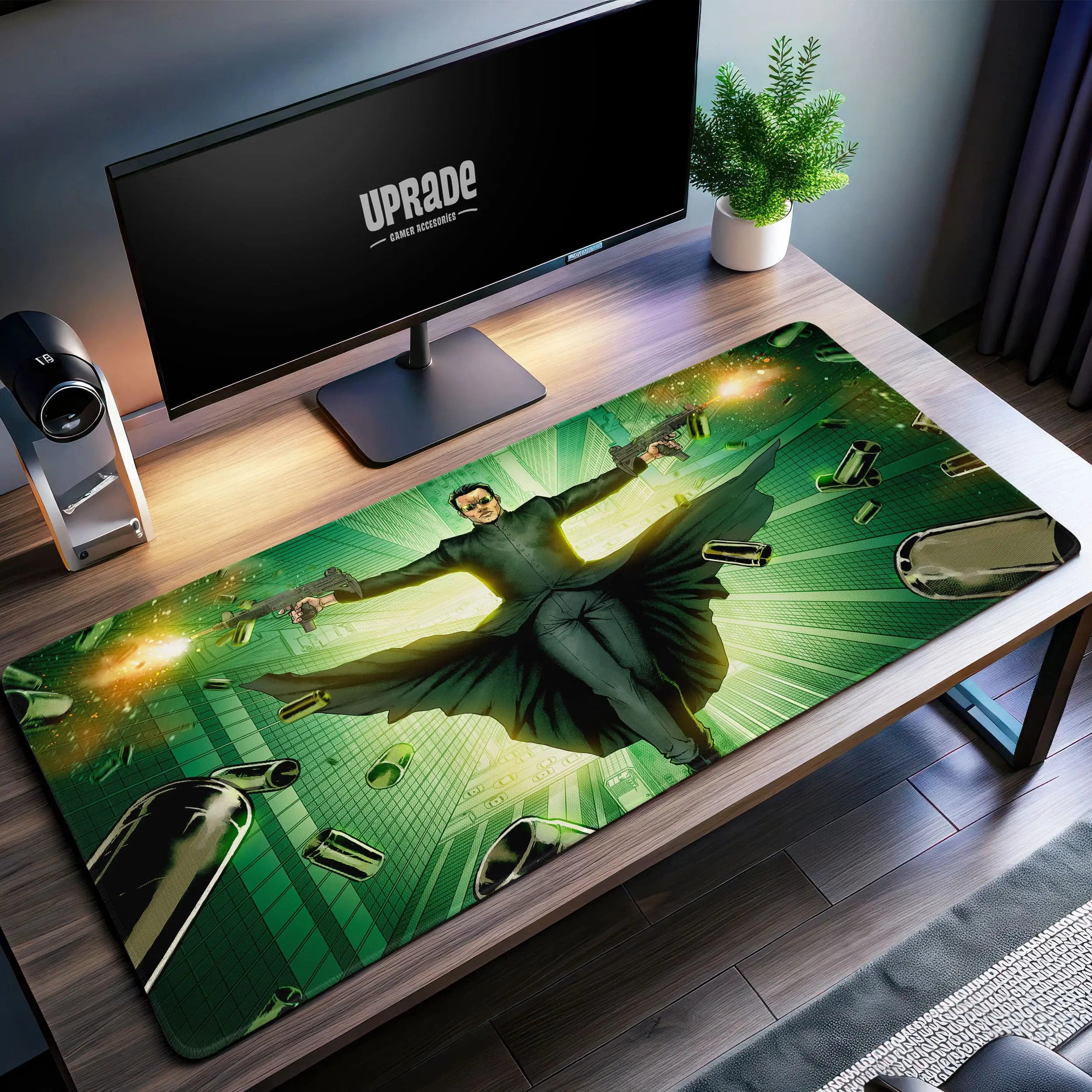 Allleftout Matrix Neo Desk Mat, Bullet Time Mouse Pad