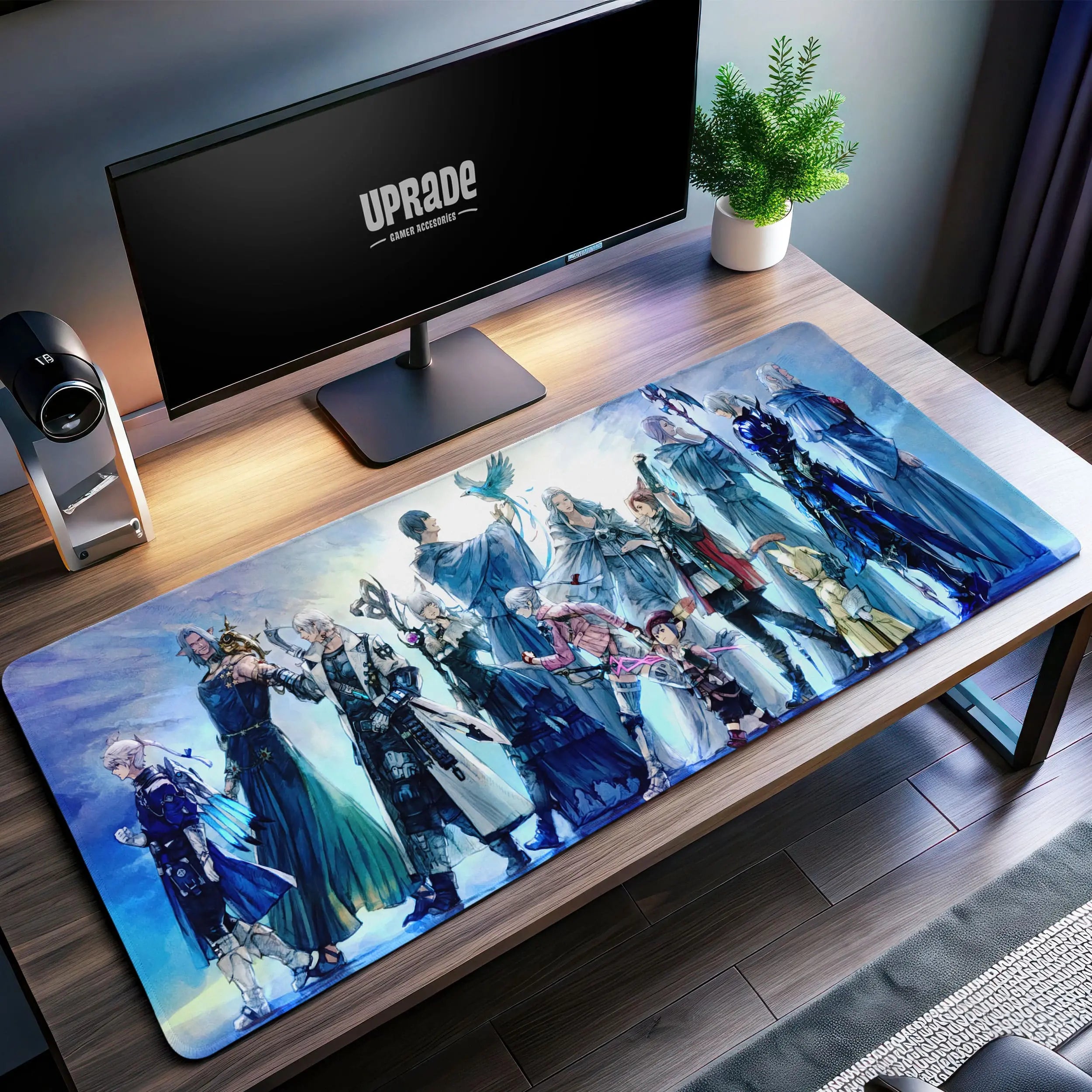Allleftout Final Fantasy Xiv Desk Mat, Warrior Of Light Mouse Pad