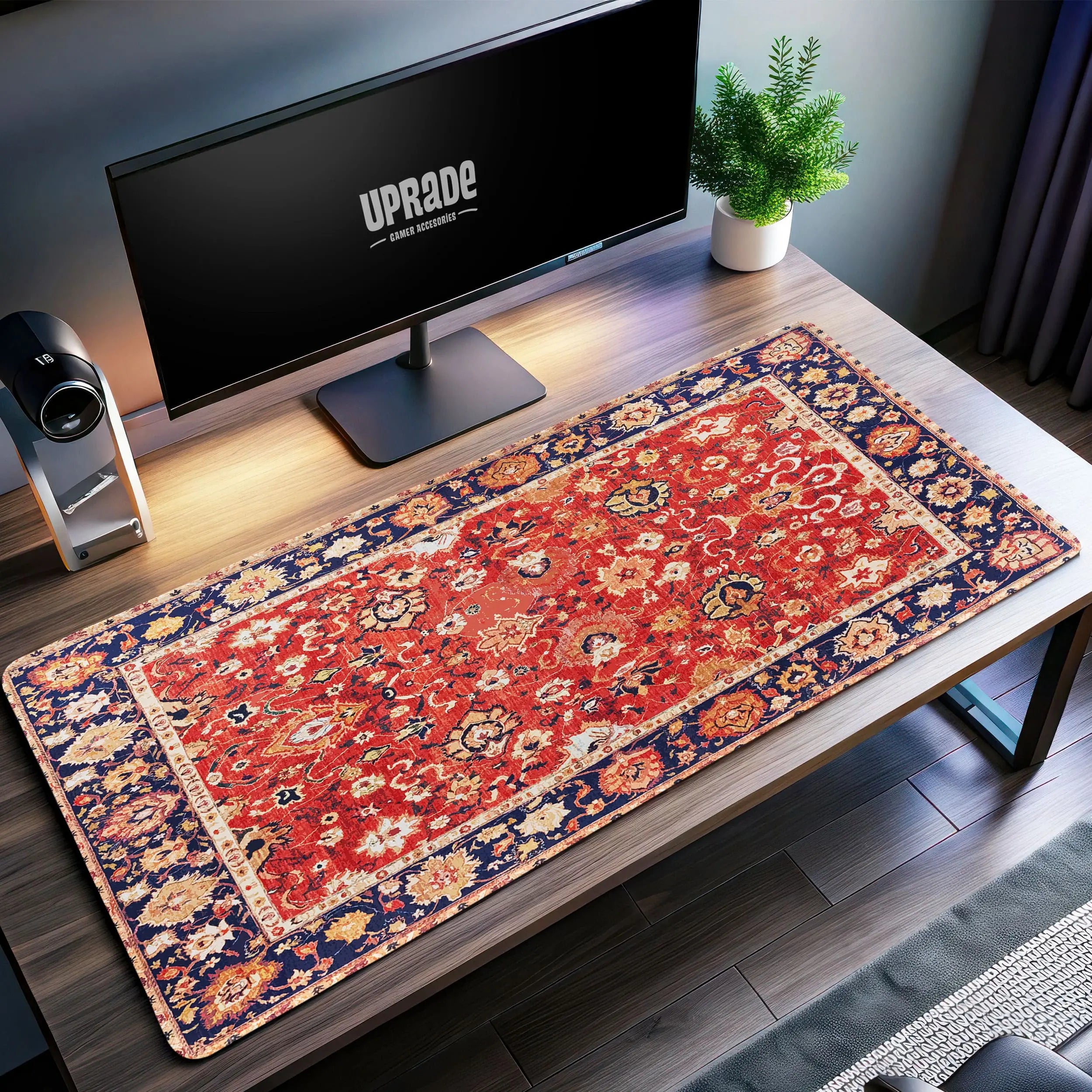 Allleftout Persian Rug Desk Mat, Vintage Style Mouse Pad