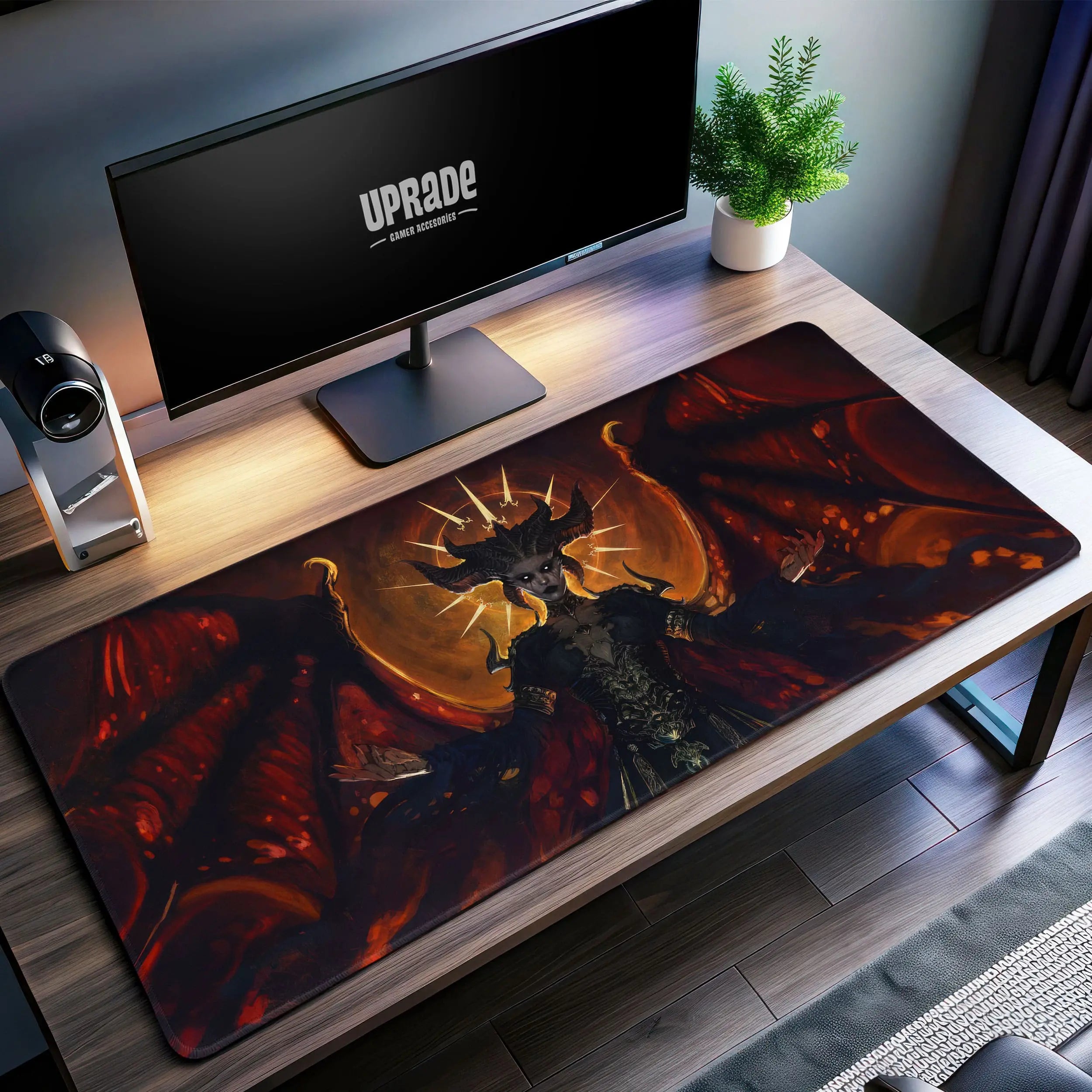 Allleftout Diablo Lilith Desk Mat, Dark Fantasy Gaming Mouse Pad
