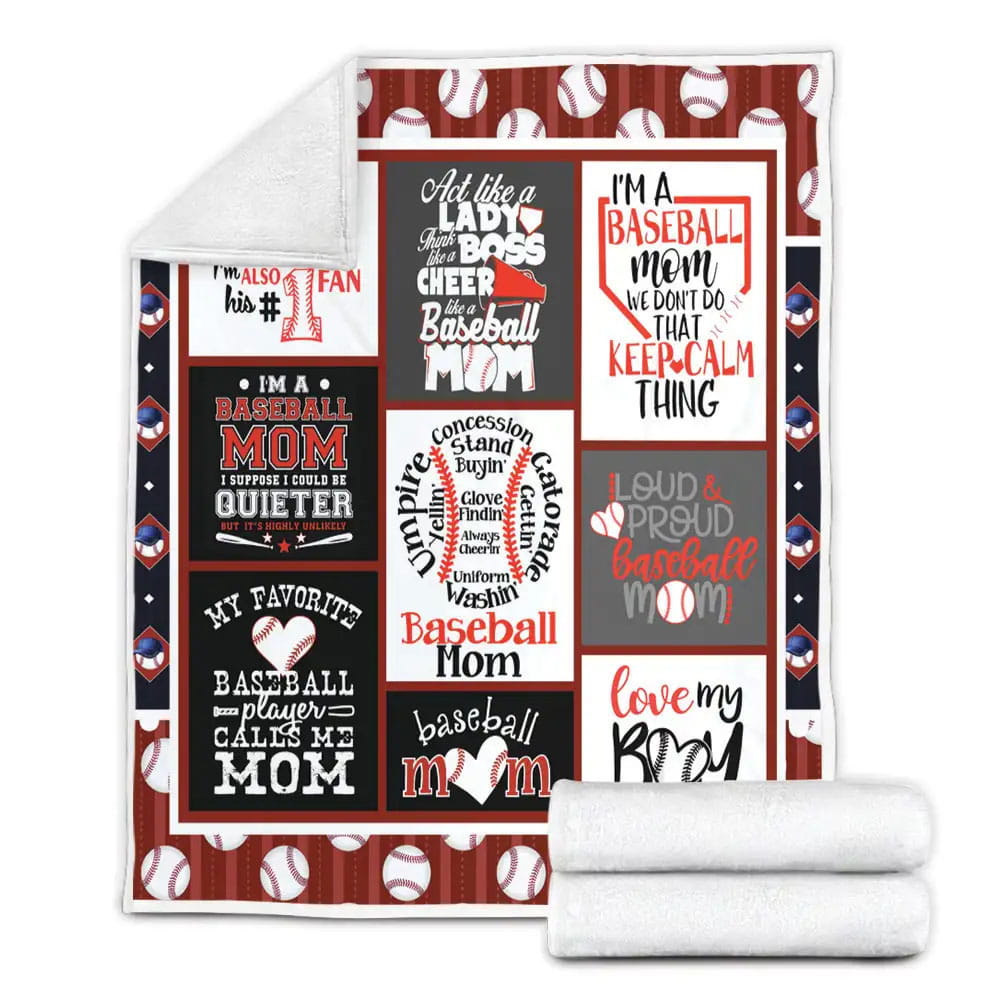Im A Baseball Mom We Dont Do That Keep Calm Thing Fleece Blanket Gift For Wife Husband