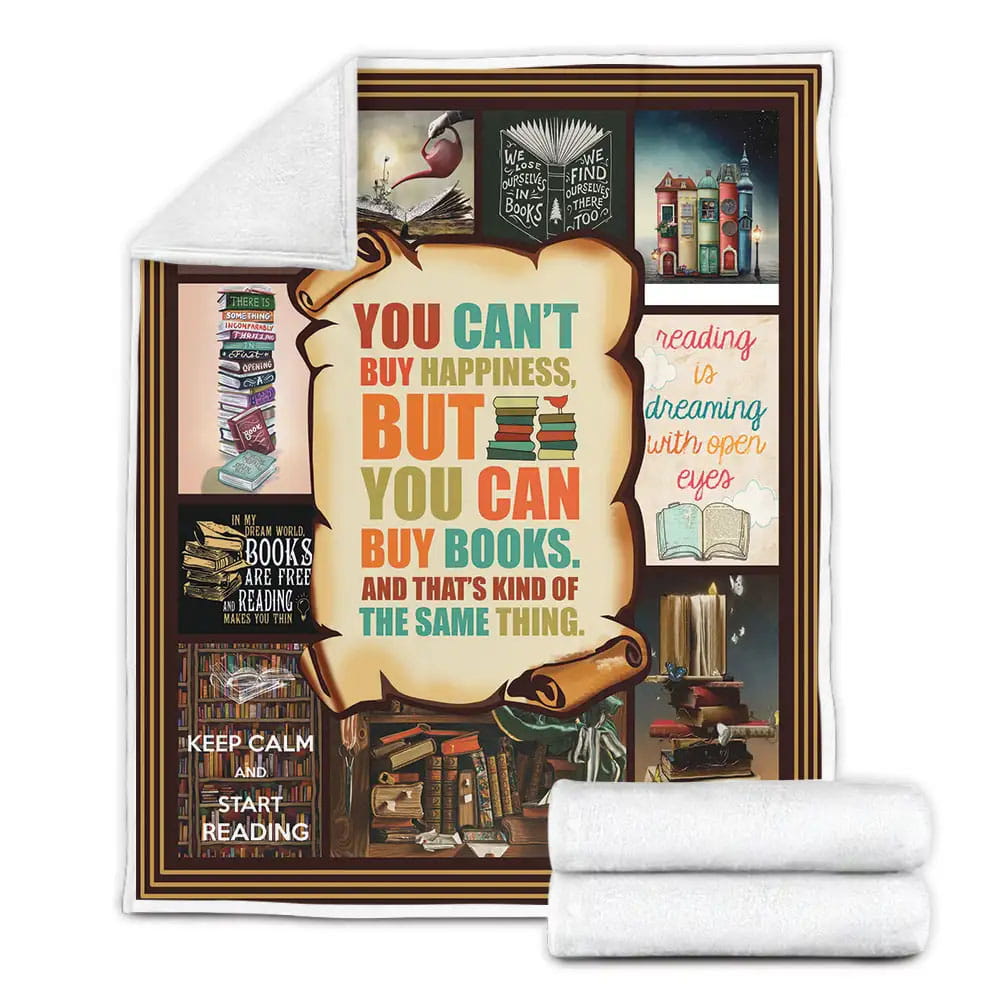 I Love Reading Books Fleece Blanket Gift For Wife Husband