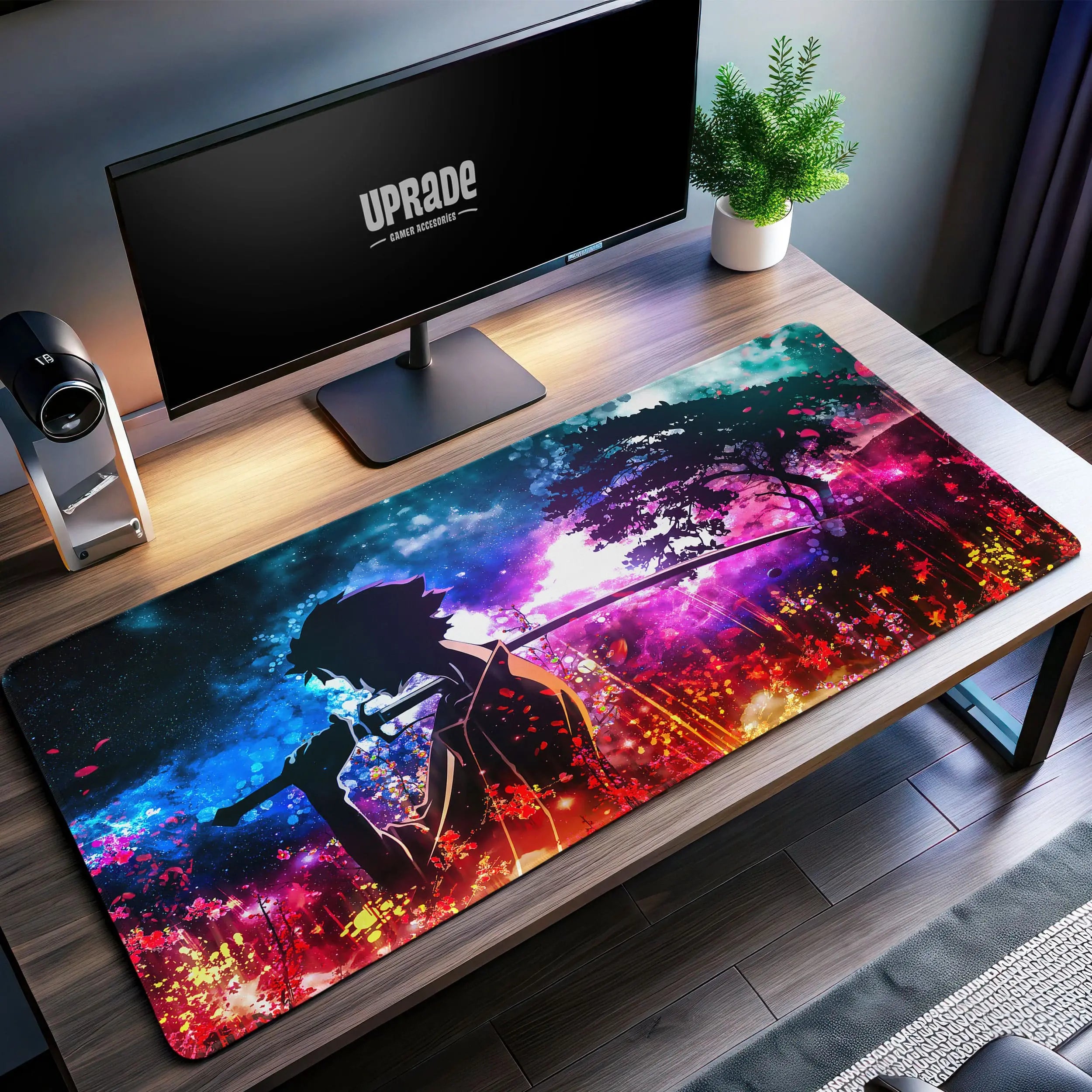 Allleftout Samurai Champloo Desk Mat, Mugen Silhouette Mouse Pad