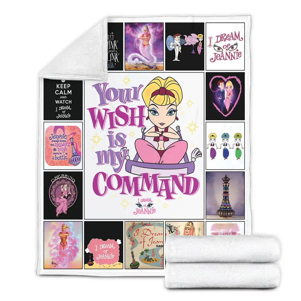 I Dream Of Jeannie Poster Fleece Blanket Gift For Besties