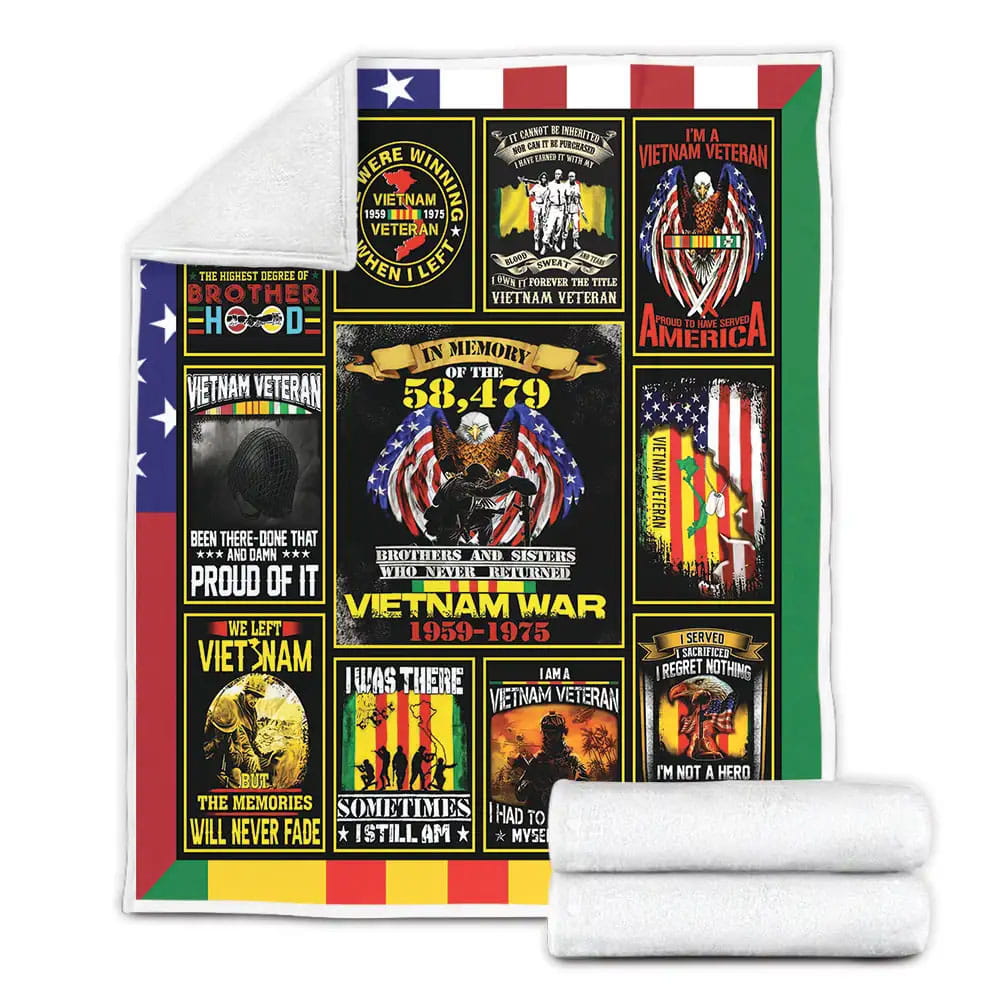 I Am Vietnam Veterans I Had To Welcome Myself Home Fleece Blanket Gift For Mothers Day Fathers Day