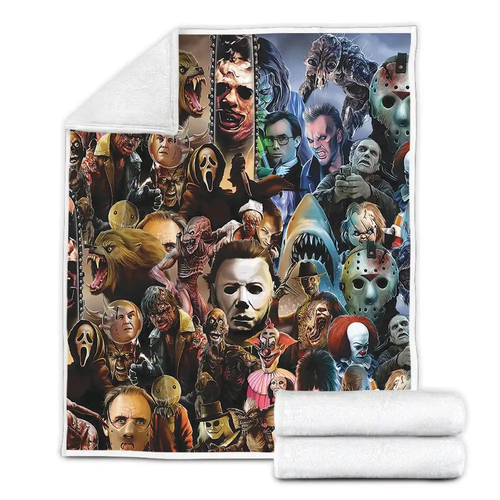 Horror Movie Fleece Blanket Gift For Mothers Day Fathers Day