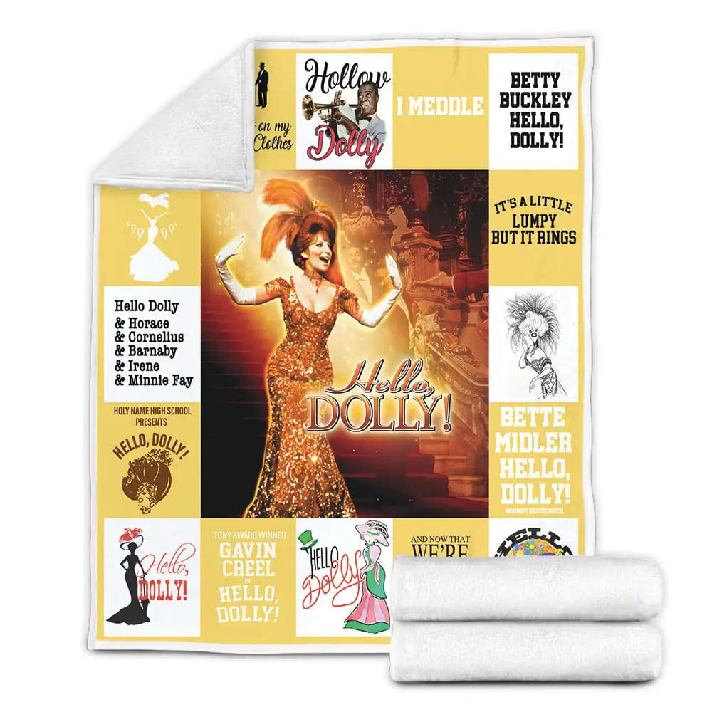 Hello Dolly Fleece Blanket Gift For Birthday Halloween Christmas