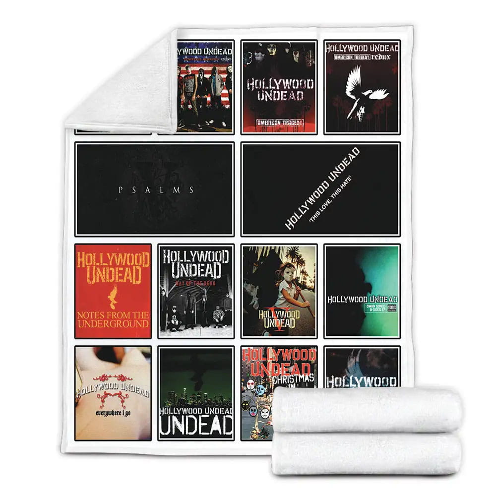Hollywood Undead Album Covers Fleece Blanket Gift For Birthday Halloween Christmas
